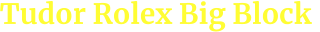 Tudor Rolex Big Block